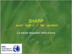 SHARP Sexual Health in At Risk Population La salute sessuale nella donna