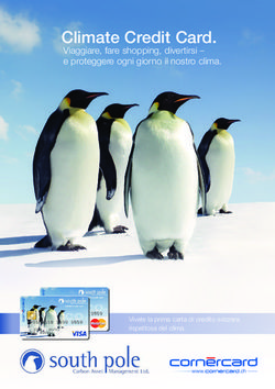 Climate Credit Card. Viaggiare, fare shopping, divertirsi - e proteggere ogni giorno il nostro clima.