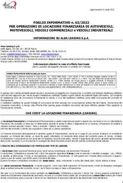 FOGLIO INFORMATIVO n. 02/2022 PER OPERAZIONI DI LOCAZIONE FINANZIARIA DI AUTOVEICOLI, MOTOVEICOLI, VEICOLI COMMERCIALI e VEICOLI INDUSTRIALI