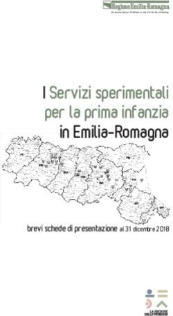 I Servizi sperimentali per la prima infanzia in Emilia-Romagna - brevi schede di presentazione al 31 dicembre 2018