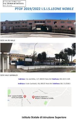 PTOF 2019/2022 I.S.I.S.LEONE NOBILE - Istituto Statale di Istruzione Superiore - SEDE VIA DEI MILLE