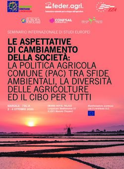 LE ASPETTATIVE DI CAMBIAMENTO DELLA SOCIETÀ: Federagri