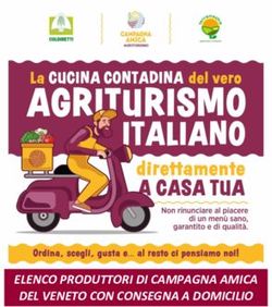 ELENCO PRODUTTORI DI CAMPAGNA AMICA DEL VENETO CON CONSEGNA A DOMICILIO