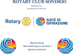 ROTARY CLUB SONDRIO - Marzo 2019 Mese dell'Acqua e strutture igienico-sanitarie
