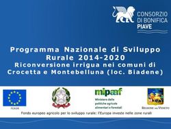 Programma Nazionale di Sviluppo Rurale 2014-2020 - Riconversione irrigua nei comuni di Crocetta e Montebelluna (loc. Biadene)