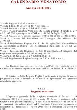 CALENDARIO VENATORIO Annata 2018/2019 - studio legale mangino