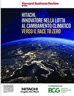HITACHI, INNOVATORE NELLA LOTTA AL CAMBIAMENTO CLIMATICO VERSO IL RACE TO ZERO