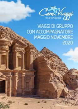 VIAGGI DI GRUPPO CON ACCOMPAGNATORE MAGGIO NOVEMBRE 2020