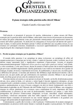 Il piano strategico della giustizia nella città di Milano1