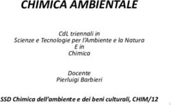 CHIMICA AMBIENTALE CDL TRIENNALI IN - SCIENZE E TECNOLOGIE PER L'AMBIENTE E LA NATURA E IN CHIMICA DOCENTE PIERLUIGI BARBIERI - MOODLE@UNITS