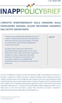 L'IMPATTO SPROPORZIONATO DELLA PANDEMIA SULLA POPOLAZIONE ANZIANA: ALCUNE RIFLESSIONI SUGGERITE DALL'ACTIVE AGEING INDEX