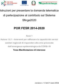 POR FESR 2014-2020 Istruzioni per presentare la domanda telematica di partecipazione al contributo sul Sistema Sfinge2020