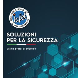 SOLUZIONI PER LA SICUREZZA - Listino prezzi al pubblico - jafet san vito