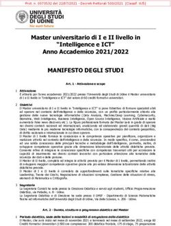 MANIFESTO DEGLI STUDI - Master universitario di I e II livello in "Intelligence e ICT" Anno Accademico 2021/2022