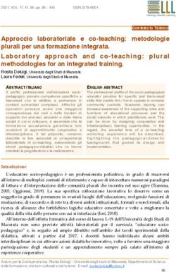 Approccio laboratoriale e co-teaching: metodologie plurali per una formazione integrata. Laboratory approach and co-teaching: plural methodologies ...