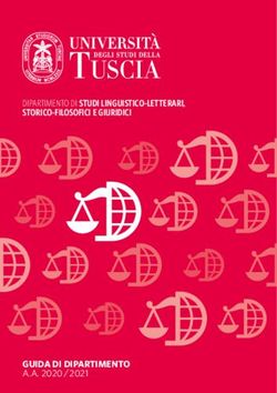 DIPARTIMENTO DI STUDI LINGUISTICO-LETTERARI, STORICO-FILOSOFICI E GIURIDICI - GUIDA DI DIPARTIMENTO A.A. 2020 / 2021