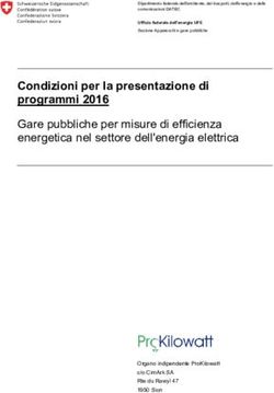 Condizioni per la presentazione di programmi 2016