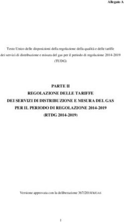 REGOLAZIONE DELLE TARIFFE DEI SERVIZI DI DISTRIBUZIONE E MISURA DEL GAS PER IL PERIODO DI REGOLAZIONE 2014-2019 (RTDG 2014-2019) - Autorità ...