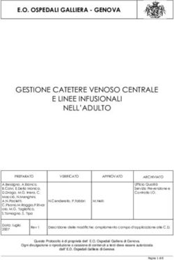 GESTIONE CATETERE VENOSO CENTRALE E LINEE INFUSIONALI NELL'ADULTO