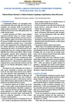 ANALISI STATISTICA DEGLI EVENTI PLUVIOMETRICI ESTREMI IN PUGLIA DAL 1951 AL 2003