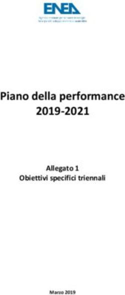 Piano della performance 2019-2021 - Obiettivi specifici triennali - Marzo 2019