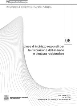 96 Linee di indirizzo regionali per la ristorazione dell'anziano in struttura residenziale - Alimenti e salute