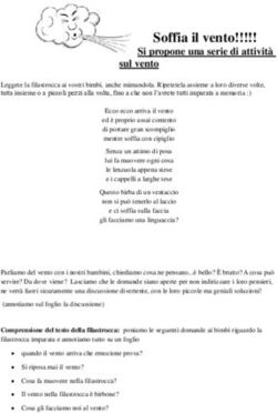 Soffia il vento Si propone una serie di attivit&agrave;
