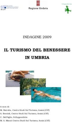 IL TURISMO DEL BENESSERE IN UMBRIA - INDAGINE 2009 - Regione Umbria