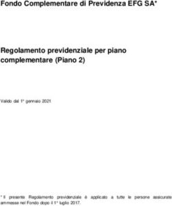 Fondo Complementare di Previdenza EFG SA* Regolamento previdenziale per piano complementare (Piano 2)