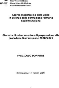 FASCICOLO DOMANDE - Laurea magistrale a ciclo unico in Scienze della Formazione Primaria Sezione Italiana Giornata di orientamento e di ...