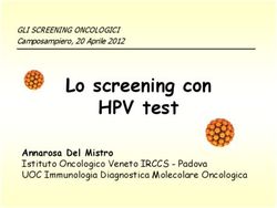 Lo screening con HPV test - Annarosa Del Mistro Istituto Oncologico Veneto IRCCS - Padova UOC Immunologia Diagnostica Molecolare Oncologica