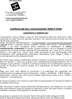 CURRICULUM DELL'ASSOCIAZIONE TEMPI E RITMI - Musica e Spettacolo