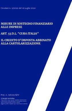 MISURE DI SOSTEGNO FINANZIARIO ALLE IMPRESE - ART. 55 D.L. "CURA ITALIA"