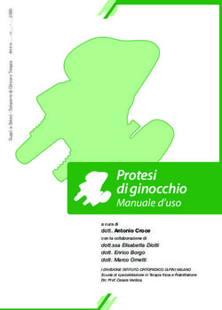 Protesi di ginocchio Manuale d'uso