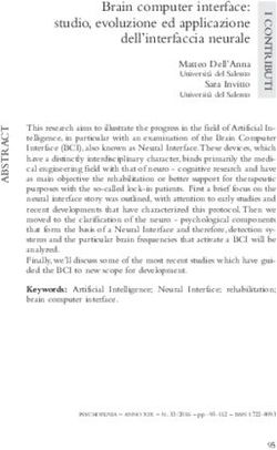 Brain computer interface: studio, evoluzione ed applicazione dell'interfaccia neurale - Salento University Publishing