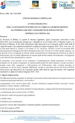 UFFICIO MONDIALI CORTINA 2021 AVVISO ESPLORATIVO PER L'ACQUISIZIONE DI NOMINATIVI E CURRICULA DI PROFESSIONISTI DA INTERPELLARE PER L'AFFIDAMENTO ...