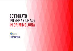 Dottorato internazionale in criminologia - Transcrime