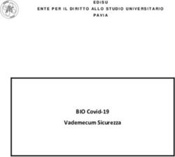 BIO COVID-19 VADEMECUM SICUREZZA - EDISU PAVIA