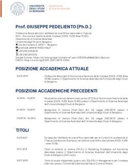 POSIZIONE ACCADEMICA ATTUALE - Università degli studi di Bergamo