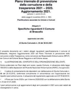 Piano triennale di prevenzione della corruzione e della trasparenza 2021 - 2023. Aggiornamento 2021 - Gazzetta ...