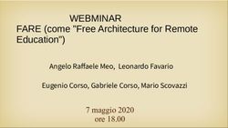 WEBMINAR FARE (come "Free Architecture for Remote Education") - 7 maggio 2020 Angelo Raffaele Meo, Leonardo Favario - Open Education Polito