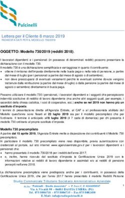Lettera per il Cliente 8 marzo 2019 - RICHIESTA DATI PER IL MODELLO 730/2019 - Studio Pulcinelli