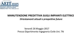MANUTENZIONE PREDITTIVA SUGLI IMPIANTI ELETTRICI - Orientamenti attuali e prospettive future - Sezione AEIT-TAA