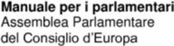 Manuale per i parlamentari Assemblea Parlamentare del Consiglio d'Europa
