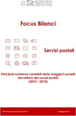 Focus Bilanci Servizi postali - Principali evidenze contabili delle maggiori società - Agcom