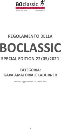 BOCLASSIC REGOLAMENTO DELLA SPECIAL EDITION 22/05/2021 - CATEGORIA: GARA AMATORIALE LADURNER