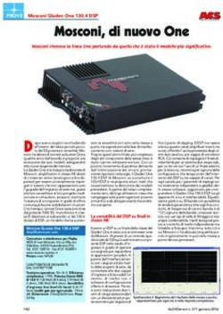 Mosconi, di nuovo One - Centroradio