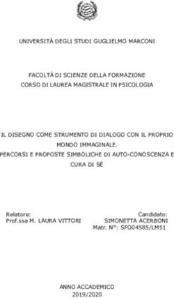 UNIVERSIT&Agrave; DEGLI STUDI GUGLIELMO MARCONI FACOLT&Agrave; DI SCIENZE DELLA FORMAZIONE CORSO DI LAUREA MAGISTRALE IN PSICOLOGIA IL DISEGNO COME STRUMENTO DI ...