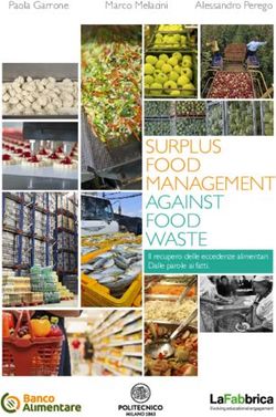 SURPLUS FOOD MANAGEMENT AGAINST FOOD WASTE - Paola Garrone