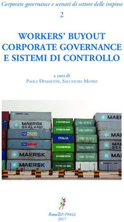 WORKERS' BUYOUT CORPORATE GOVERNANCE E SISTEMI DI CONTROLLO - 2 Corporate governance e scenari di settore delle imprese